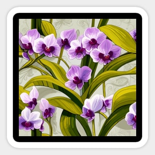 Orchid mural Art Sticker